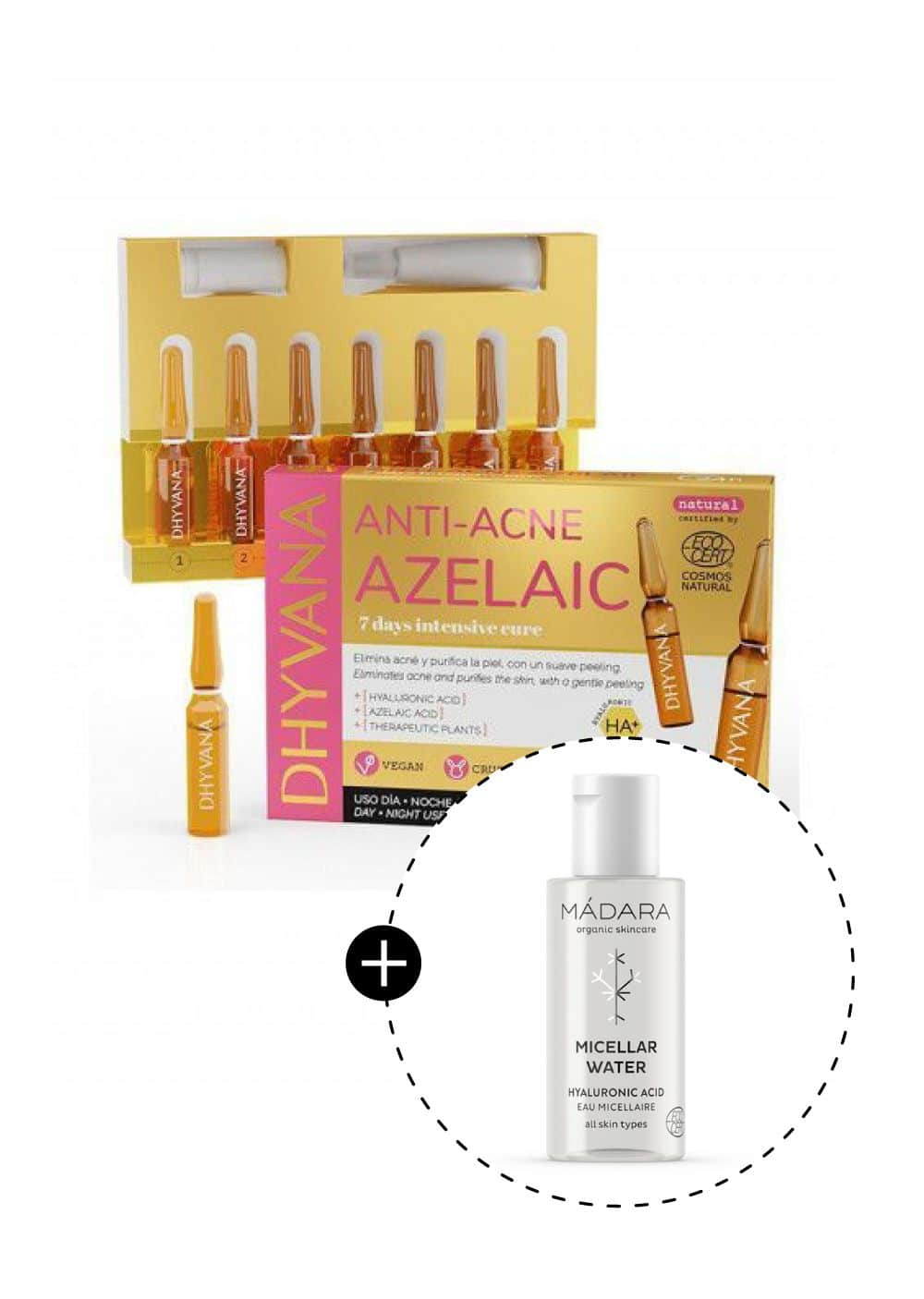 Ампули за лице со азелаична киселина – 7 х 2 мл. + мини подарок