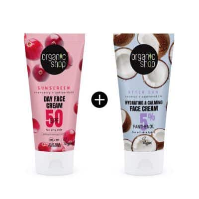 1+1 Балансирачка крема за лице со SPF50 - 50 мл.+ Смирувачка крема за лице