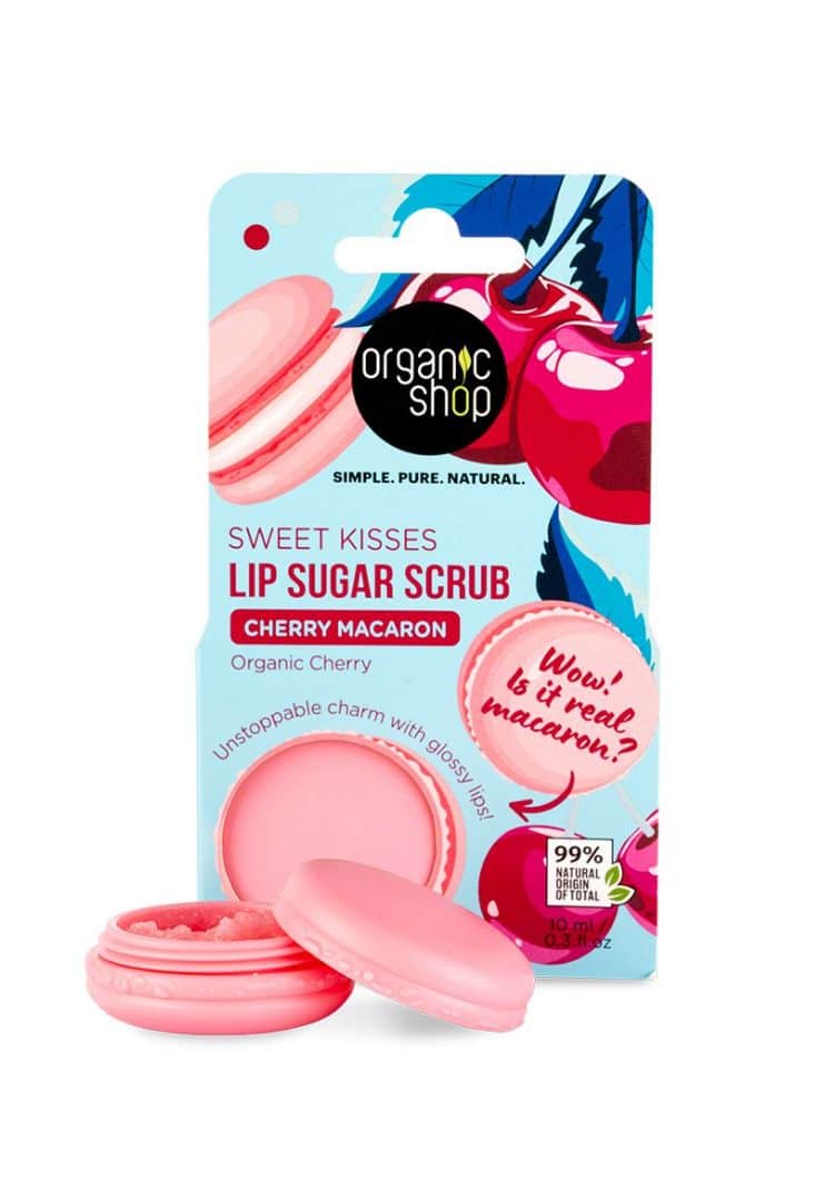 Cherry Macaron пилинг за усни од цреши - 10 мл.