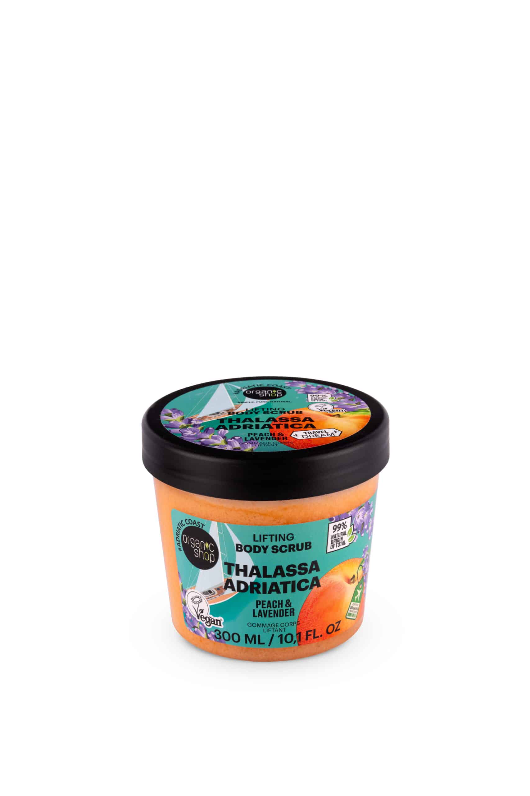 Thalassa Adriatica затегнувачки пилинг за тело од праска и лаванда - 300 мл.