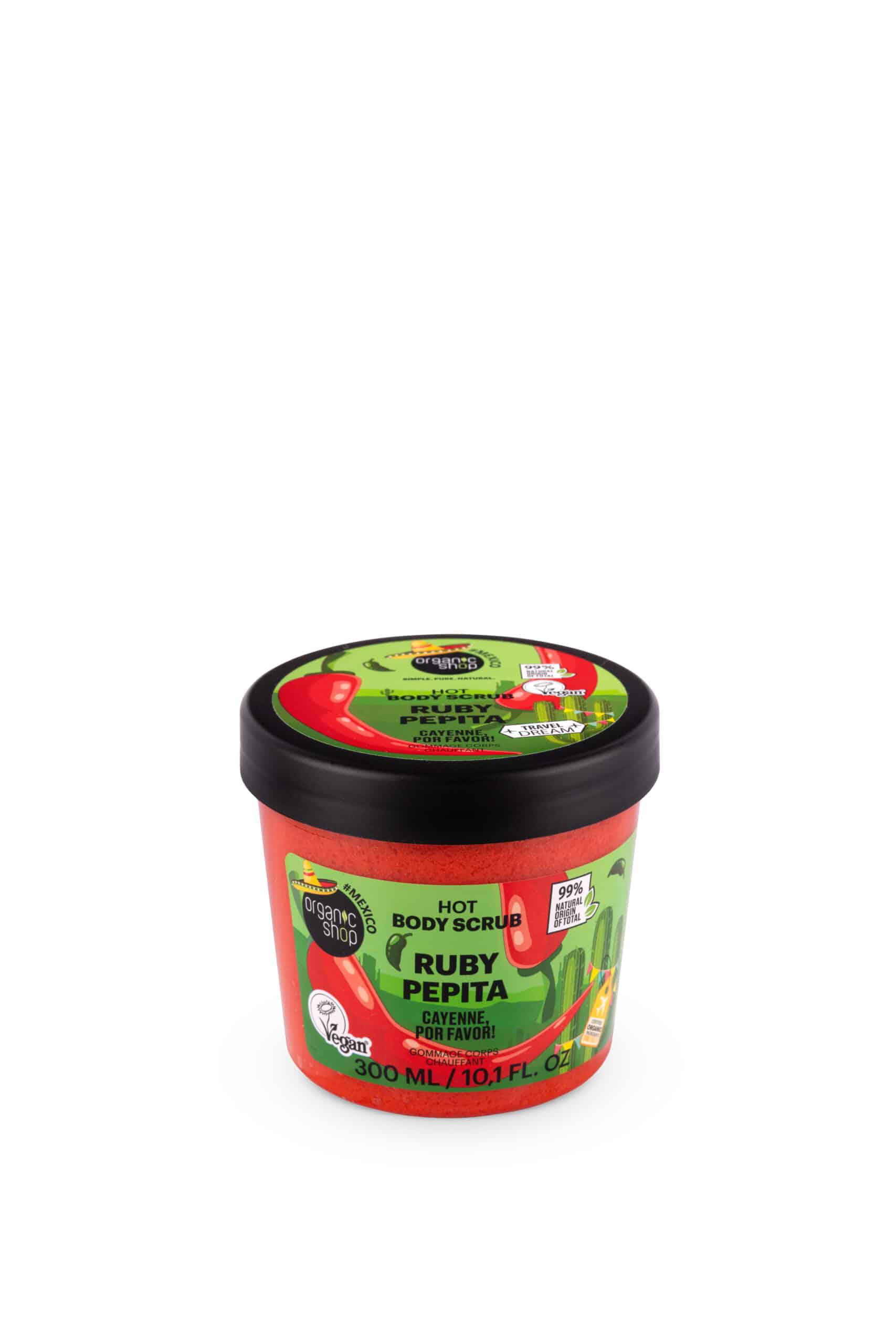 Ruby Pepita загревачки пилинг за тело од каенски пипер- 300 мл.