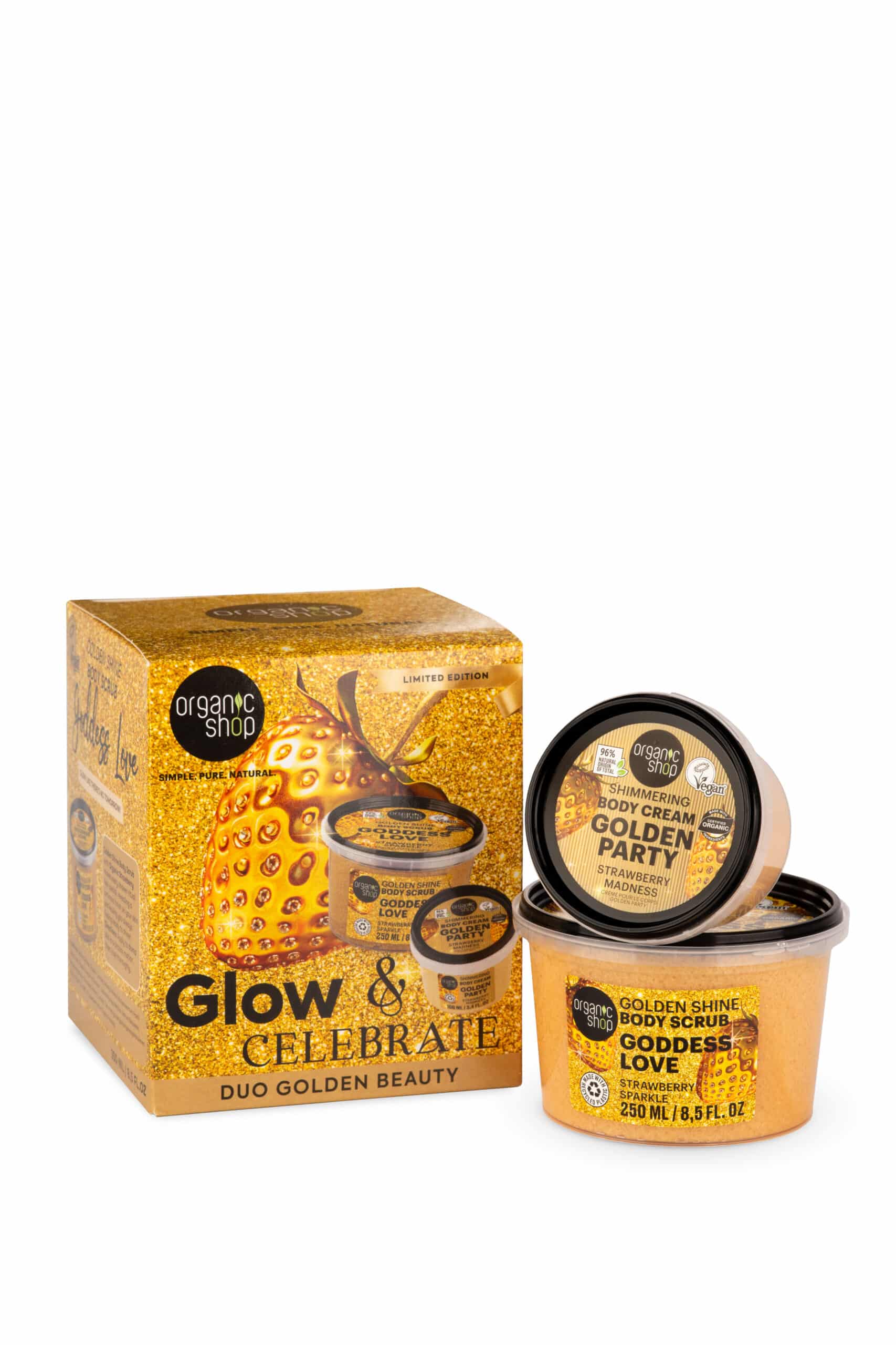 Glow & Celebrate Golden подарок сет - 250 мл./100 мл.